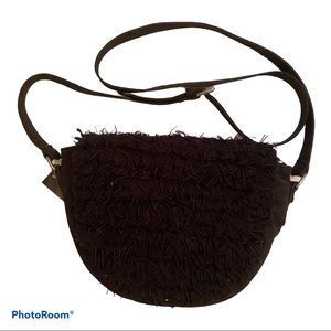 PAPUCEI NEW BAG CROSSBODY SHOULDER BLACK LEATHER ROMANIA HANDMADE FLAP CLOSE